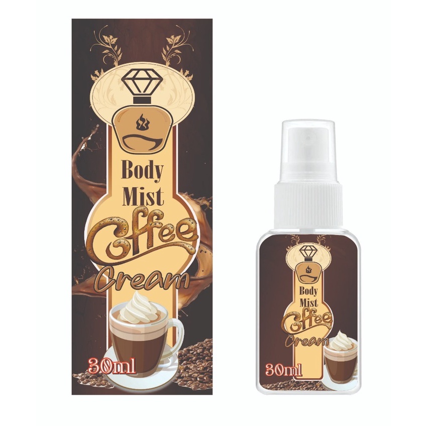 Kanzo - Parfum Body Mist Coffee Cream 30ml Premium / Parfum Coffee 30ml Best Seller / Parfum Unisex Wangi Tahan Lama