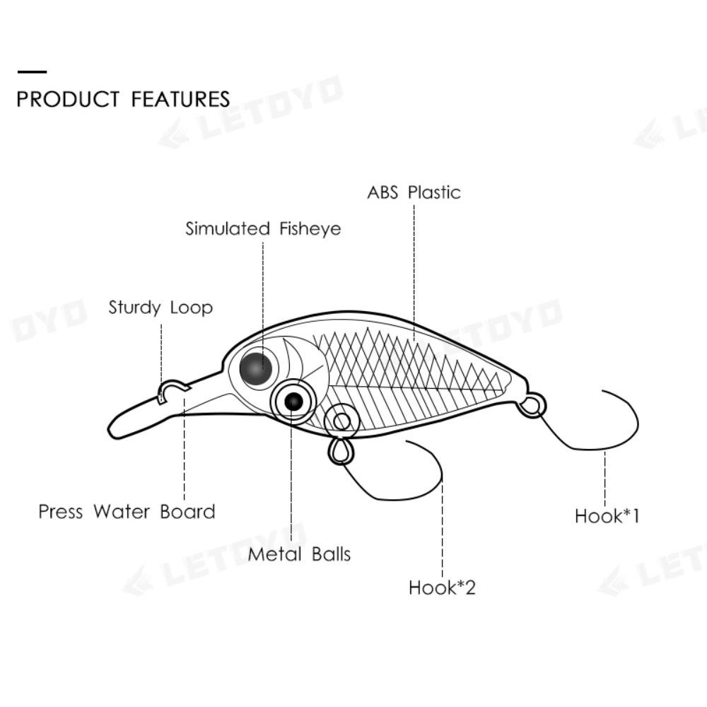 Umpan Engkol Atas Umpan Artificial Trout Lures Suspend Bass 50mm/3.2g Floating Lure