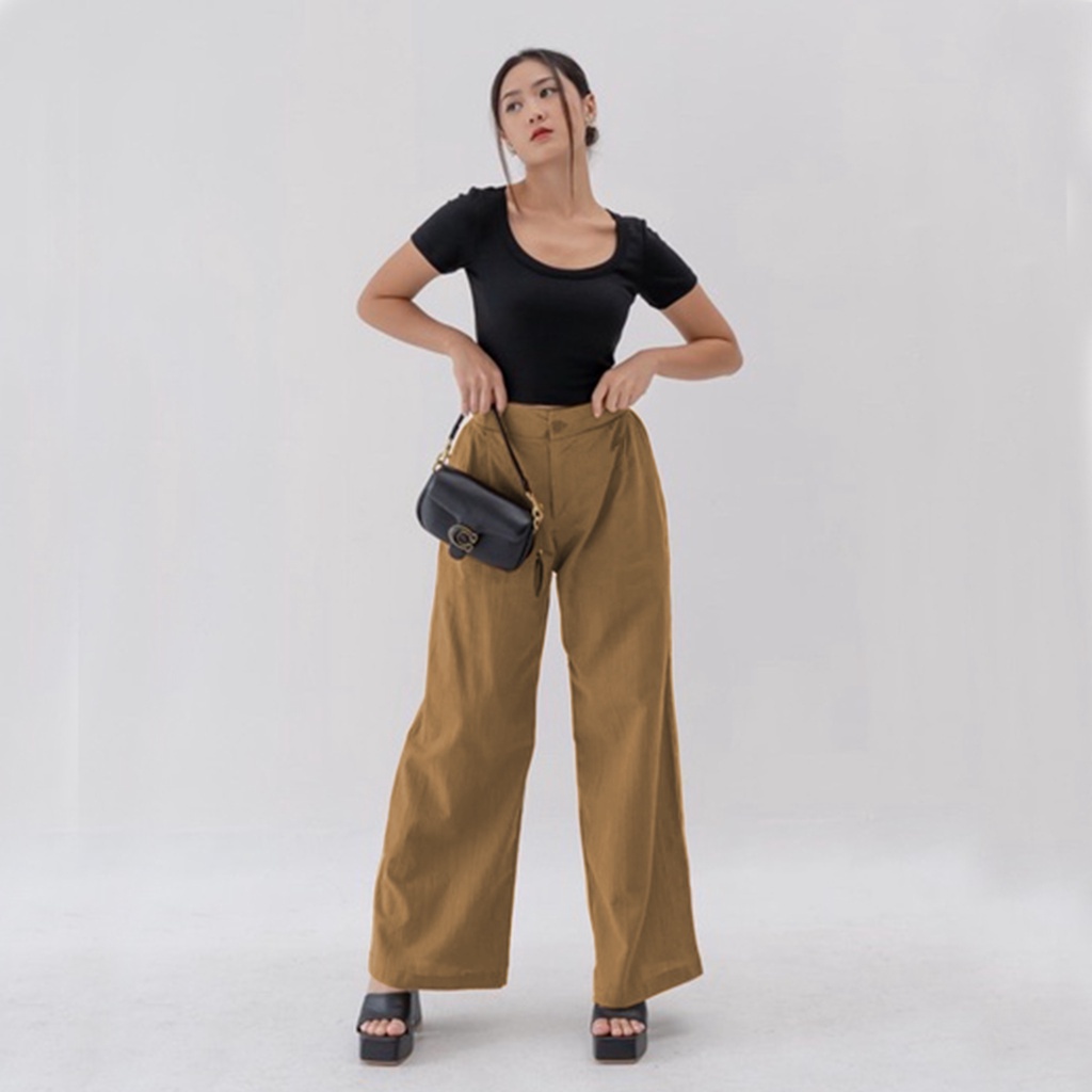 BEFAST - ZRX OOTD Celana Kulot RINA / SARAH PANTS KULOT / CANDY HW CULLOTE / Celana Kulot Keluaran Terbaru / Pakaian Casual Wanita / Kulot Kekinian Remaja ABG / Fashion Selebgram Trendy ABG / Celana Kulot Polos Formal / Outfit Wanita Modis Kerja