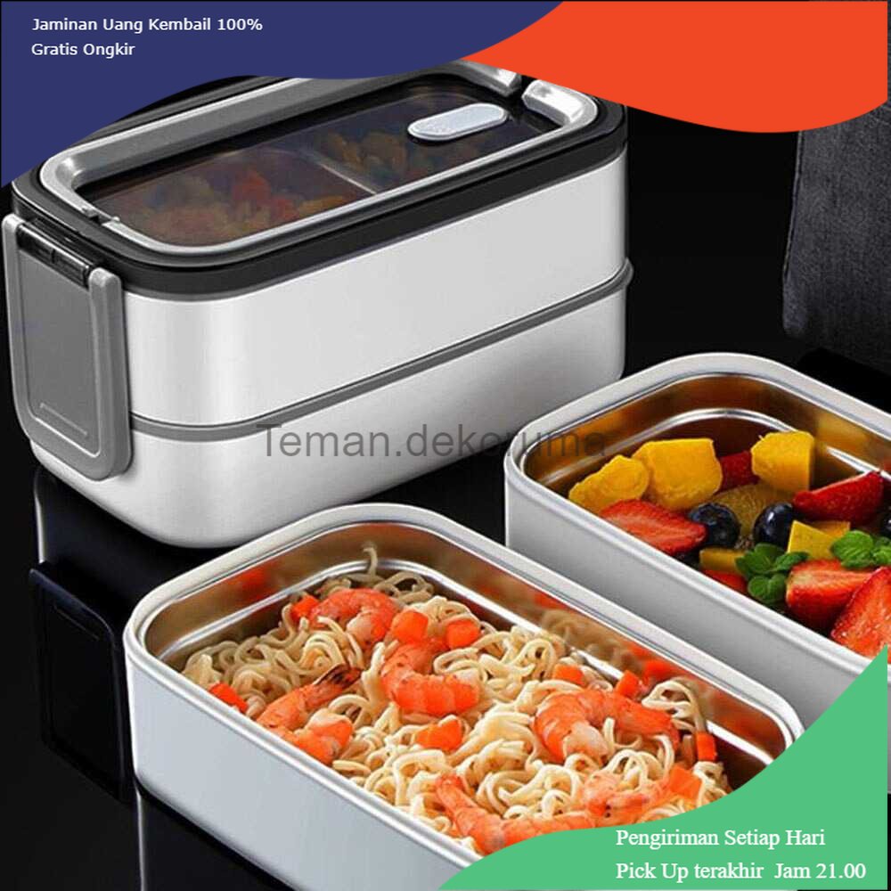 TD - PR TaffHOME Kotak Makan Bento Lunch Box Stainless Steel - J274