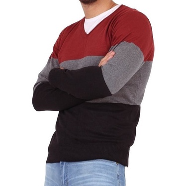 sweater crewneck rajut tebal pria premium