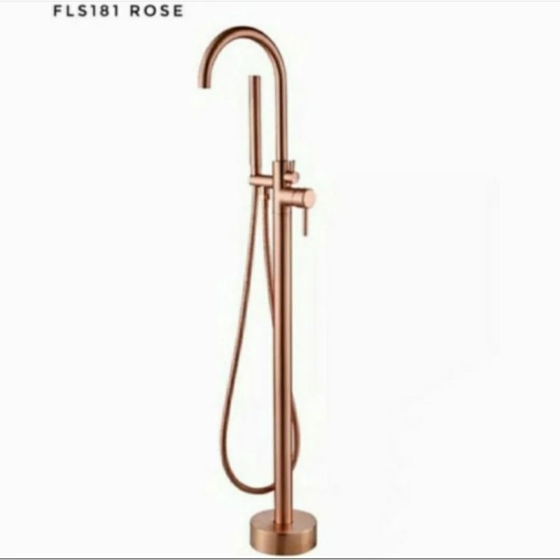 KRAN BATH TUB STANDING MODEL TOTO SAN EI ROSE GOLD MIXER/KRAN LANTAI TINGGI P/D ROSE GOLD