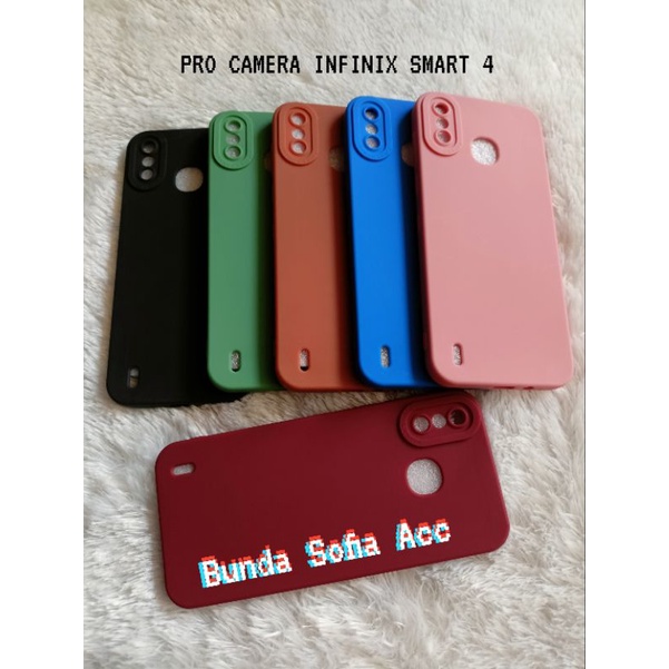 Softcase pro camera INFINIX SMART 4 TPU CANDY PRO macaron+plindung