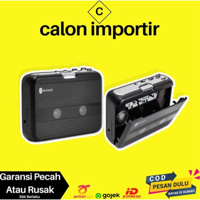 Media Player Tonivent Player Kaset Tape Walkman Bluetooth Fm Radio Connection