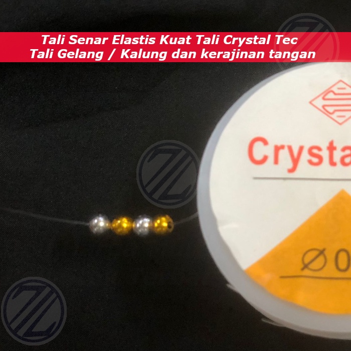 Tali Benang karet Elastis / Tali Senar / Tali Kenur/ tali gelang dan kerajinan tangan Crystal Tec