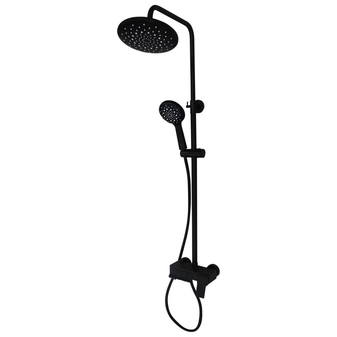 SHOWER SET MANDI HITAM MINIMALIS EIXO BLACK KUNINGAN AIR PANAS DINGIN paling rame