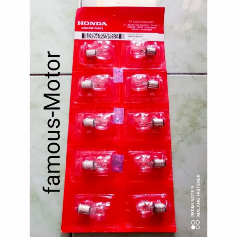 Dop Bohlam lampu belakang stop AHM honda vario beat grand supra dll