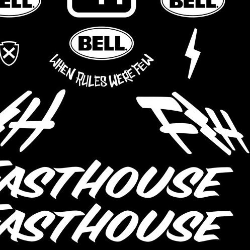 CUTTING STIKER HELM CROSS BELL FASTHOUSE 1 SET HELM SIMPSON HELM BELL