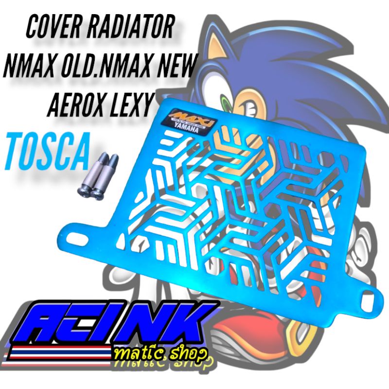 Cover radiator maxi nmax aerox lexi motif zig zag almunium bonus baut boshing