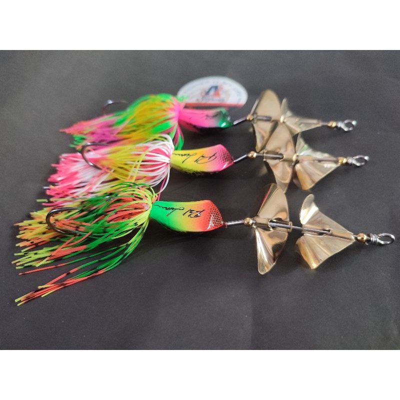 SLASH BAIT DOUBLE PROPELER SINGGEL HOOK RZL LURE I UMPAN CASTING IKAN GABUS DAN TOMAN