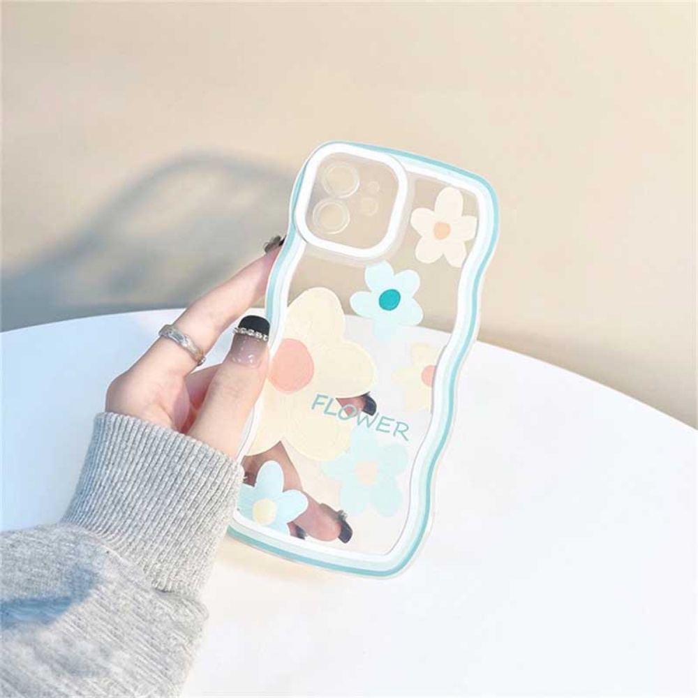 Soft Case TPU Motif Bunga Ungu Putih Retro Untuk iPhone 11 14 12 13 Pro MAX 7 8 Plus 6s Plus XR 14 Plus XS MAX SE