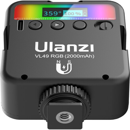 ULANZI VL49 RGB Light LED Lampu Portable Magnetic Video Photo Camera