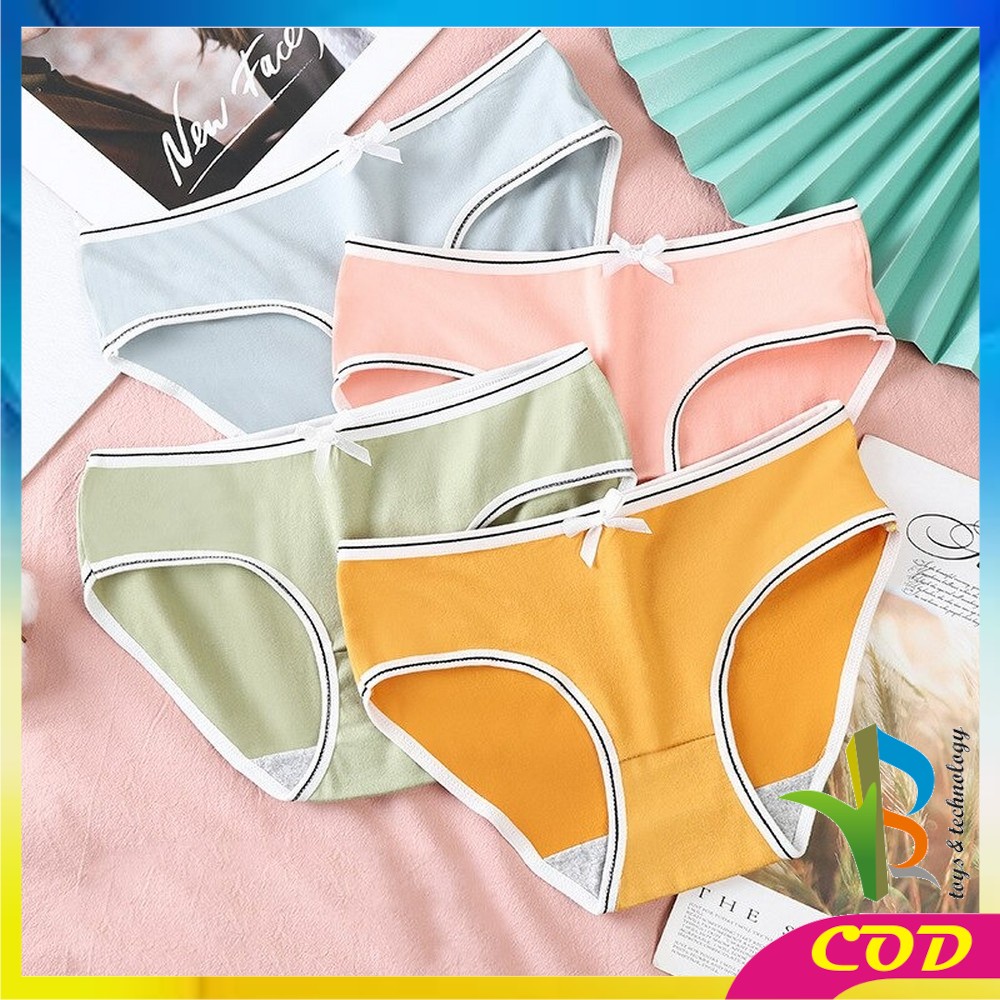 RB-P82 Celana Dalam Wanita Katun Pita Garis Hitam / Sempak CD Wanita Sexy / Underwear Wanita Dewasa