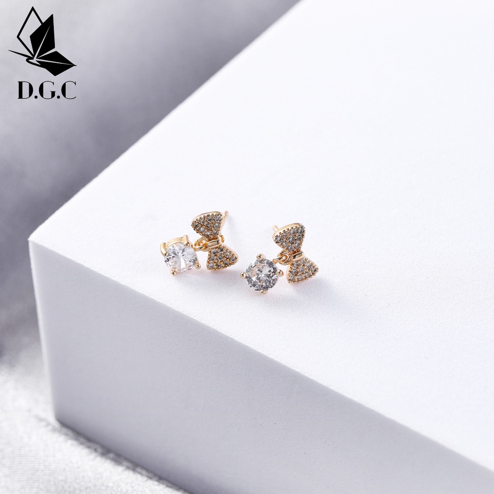 D.G.C✨Anting Titanium Wanita Anti Karat Lapis Emas Cantik Berlian Aksesoris Korea Import Perhiasan Murah D286