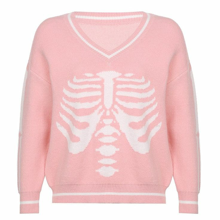 Sweater winter pullover skeleton halloween