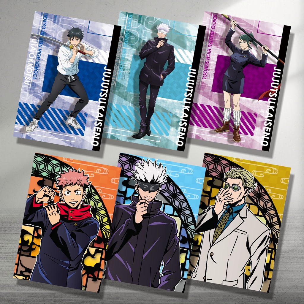 Koleksi Poster A3 Anime Jujutsu Kaisen C - Itadori Fushiguro Kugisaki Gojo Sukuna Inumaki Maki Nanami Yuuta