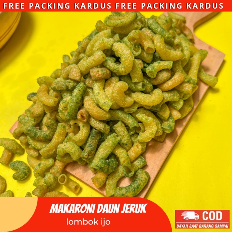 

Camilan Pedas MAKARONI DAUN JERUK Cabe Ijo