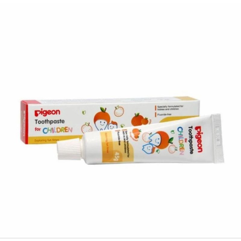 PIGEON KIDS TOOTHPASTE 45GR /odol anak pigeon orange strawbery 45 gr/ jeruk stoberi