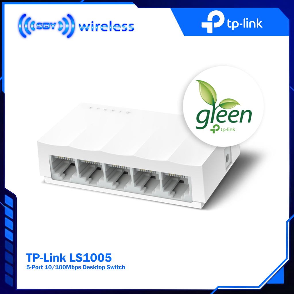 TPLINK LS1005  5-Port 10/100Mbps Desktop Switch Plastic Case TP-Link Fast Ethernet