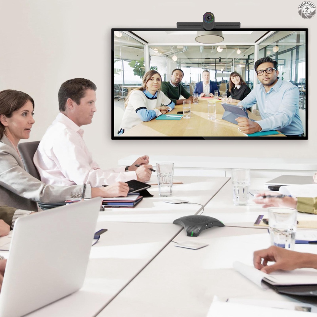 USB Speakerphone Conference Microphone Omnidirectional  Mic 360° Voice Pickup with Mute Key for Skype/Video Conference/Online Course/Live Streaming/Gaming/Daily Chatting