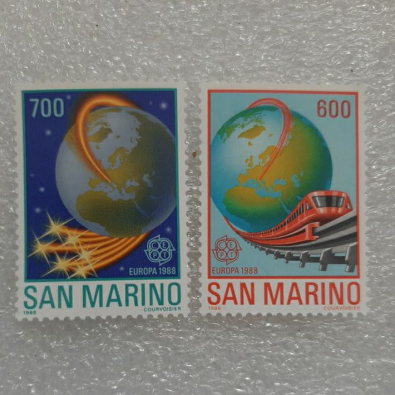 

Perangko San Marino Europa 1988 world set 2 prangko