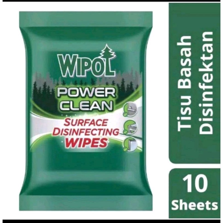Wipol Wipes Tissue Basah Disinfektan Wipes Antiseptik 10 Sheets -Tissue Basah Antiseptic