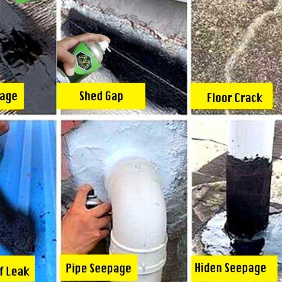 Spray anti bocor atap Semprotan anti bocor Cat anti Karat - By Maxxim - Hitam