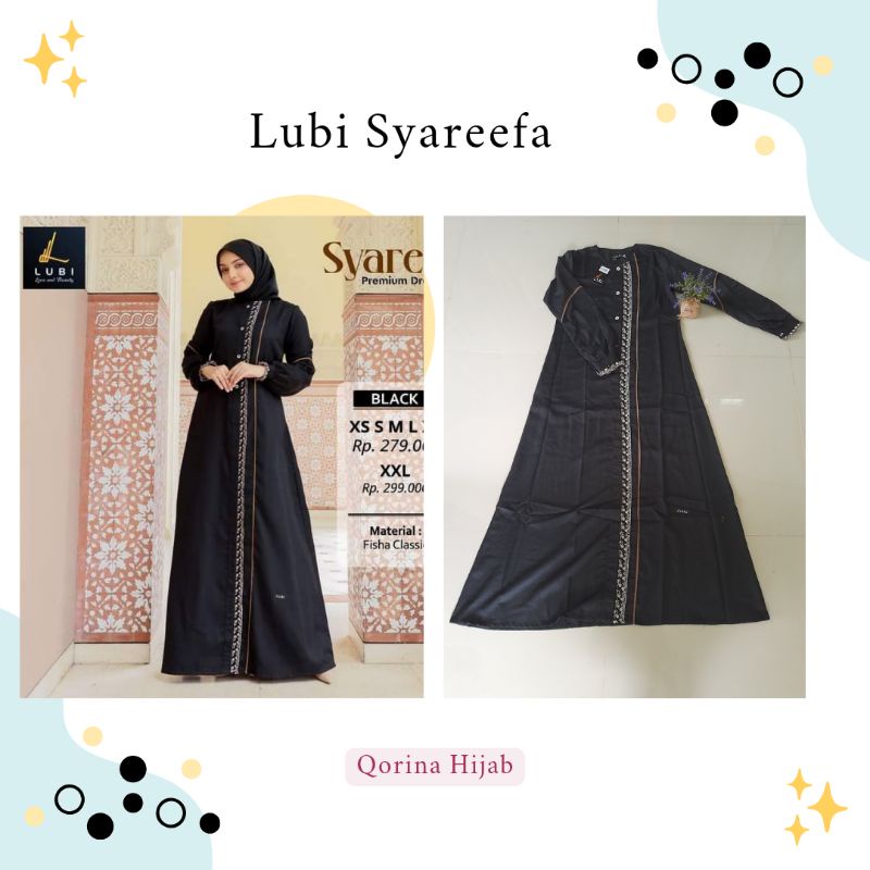 Gamis Lubi Terbaru / Lubi Syareefa / Gamis dewasa / Gamis Kekinian