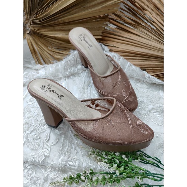 sepatu seyla wanita mocca 9cm tahu