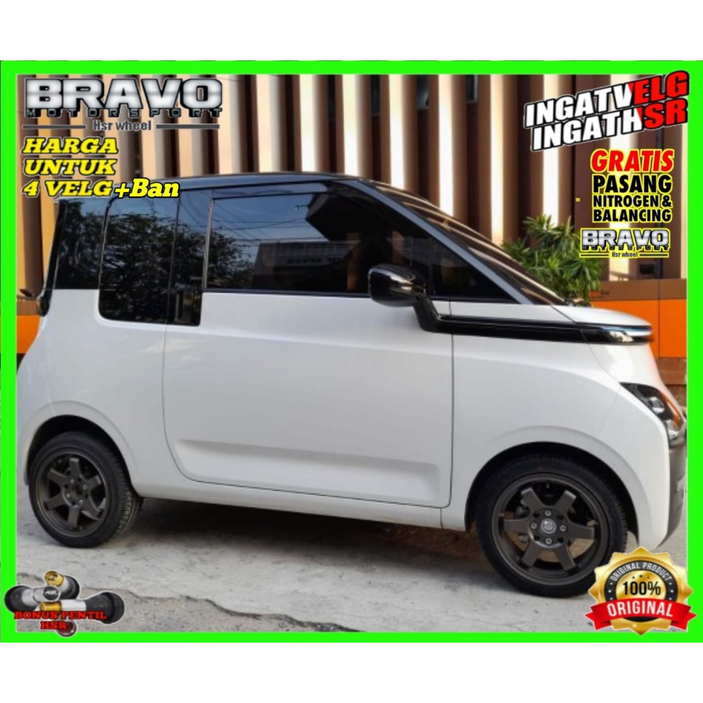 PAKET VELG DAN BAN MOBIL WULING AIR EV RING 14 HSR TOKYO MATT BRONZE PELEK MOBIL MURAH