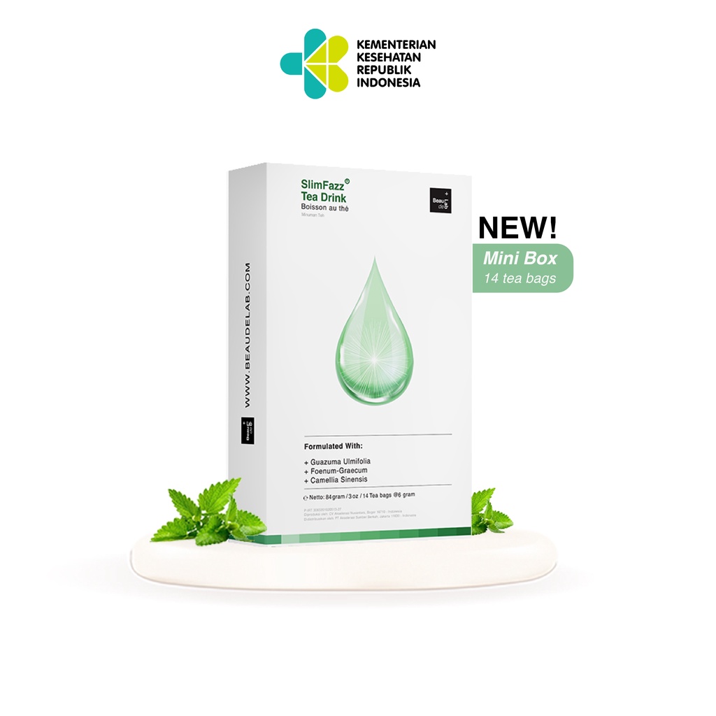 TEH DIET DETOKS | Beaudelab SlimFazz Tea Drink | Suplemen pelangsing herbal | Makanan diet-14 Tea Bags