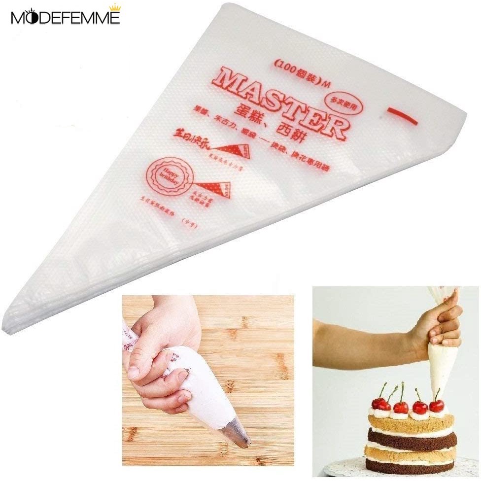 20pcs Kantong Piping Bag Plastik PE Sekali Pakai Untuk Dekorasi Kue / Dessert