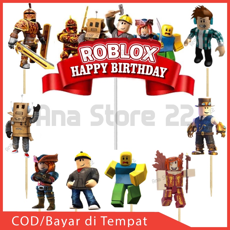 

Topper Cake Karakter Roblox Toper Happy Birthday Hiasan Karakter Kue Ulang Tahun