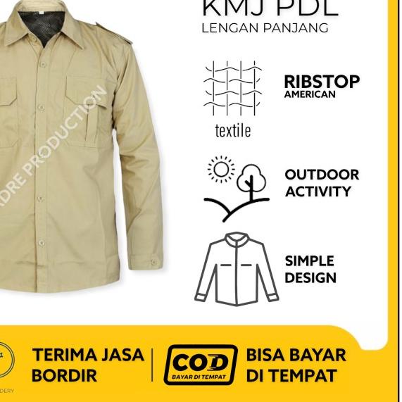 Kemeja Lapangan Pdl Panjang - Abu-abu, S