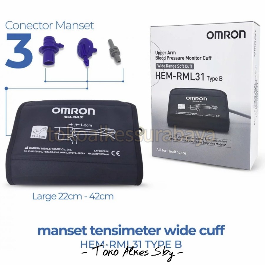 Manset Omron RML 31 (Large) / Cuff Tensimeter digital Omron