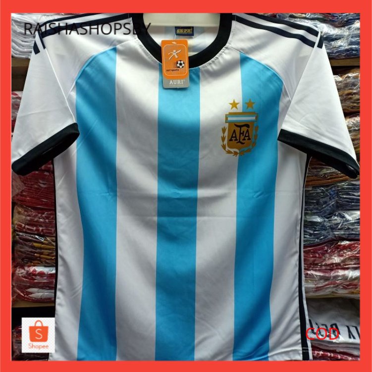 Kaos bola jersey timnas argentina piala dunia 2022