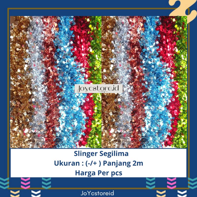 Rumbai Slinger Natal Segilima | Slinger Natal | Hiasan Lebaran | Hiasan Pohon Natal | Dekorasi Natal