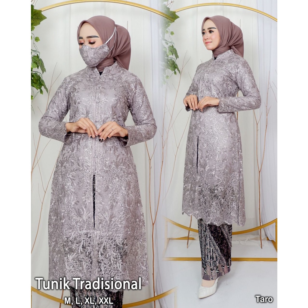 Kebaya tunik tradisional busui friendly Tunik kebaya modern Kebaya brukat busui jumbo SIZE M L XL XXL