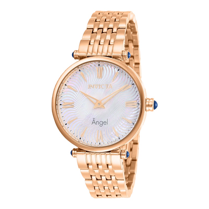 Jam Tangan Wanita INVICTA Angel 27991 Mother of Pearl Dial Rose Gold Stainless Steel Strap