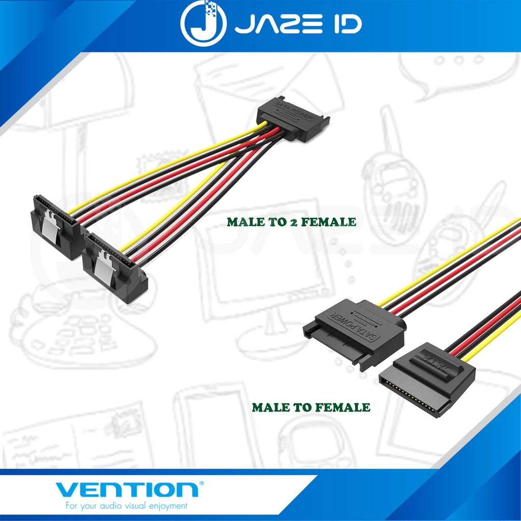 Vention Kabel Power SATA Extension HDD 15-Pin SATA 3.0 III Hard disk