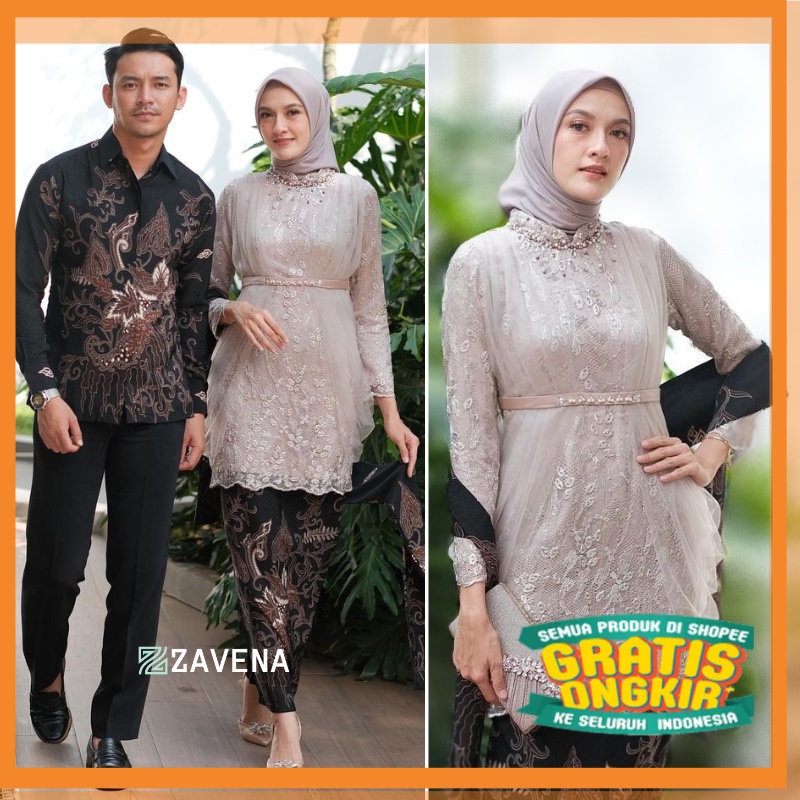 SPESIAL NATAL 2022 Kebaya Couple Modern Kebaya Lamaran Wisuda Baju Tunangan Batik Brukat Terbaru Baj