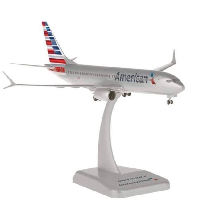 Diecast Pesawat American Airlines B737-Max8 Hogan Wings(Plastik) 1:200