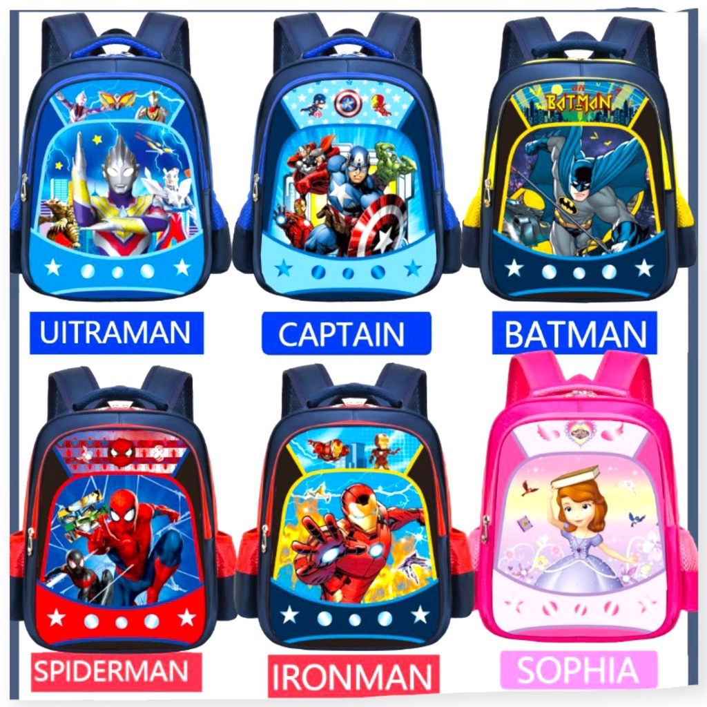 SMARTGIRL CUCI GUDANG NEW TAS RANSEL ANAK SEKOLAH TK IMPORT 3D 00034-00069