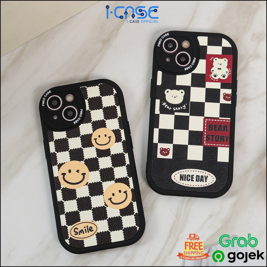 Soft Case Rubiks Smile and Bear  For iPhone 7 8 PLUS XR X XS MAX 11 12 13 14 PLUS PRO MAX