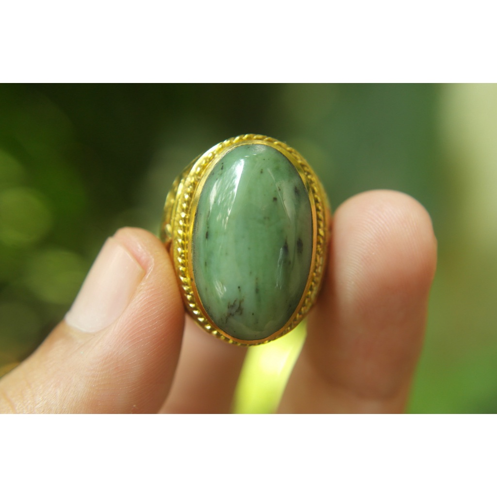 Natural Giok Aceh Ring 8 Kode C485