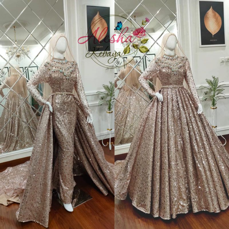 Gaun pengantin crinoline 3in1 squeen/wedding dress