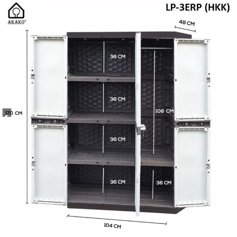 Lemari Plastik 2 Pintu Lemari Pakaian