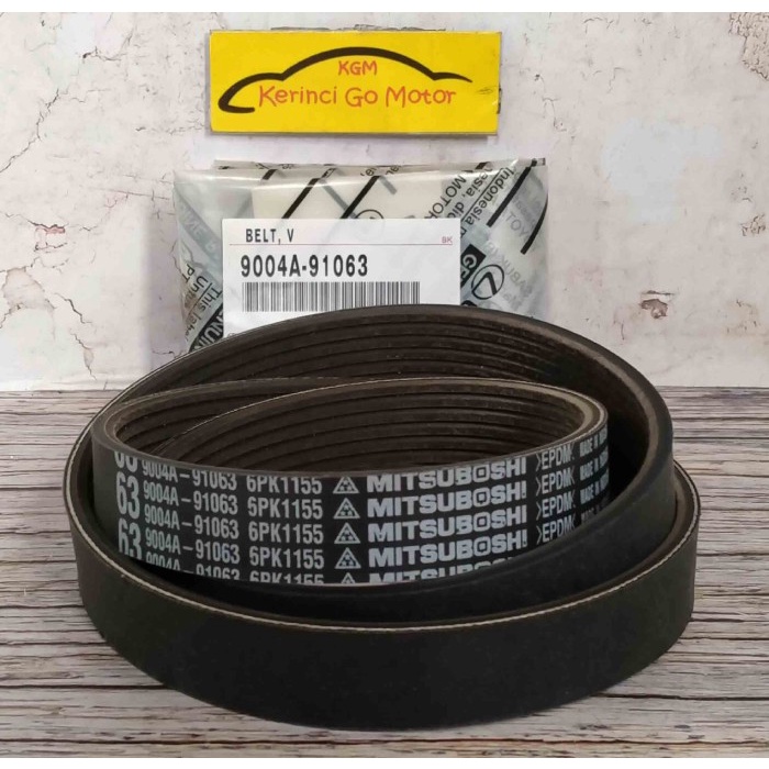 VAN BELT 6PK 1155 ASLI 9004A-91063 TALI KIPAS AGYA AYLA POWER STEERING