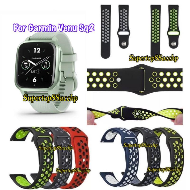 Tali Jam Strap Garmin Venu Sq / Venu Sq Music / Venu Sq2 / Venu Sq2 Music - Nike Rubber Silikon Sporty