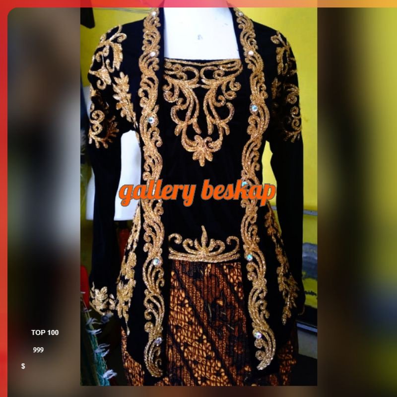 Kebaya atasan / kebaya bludru / kebaya pengantin bludru Kebaya Bludru